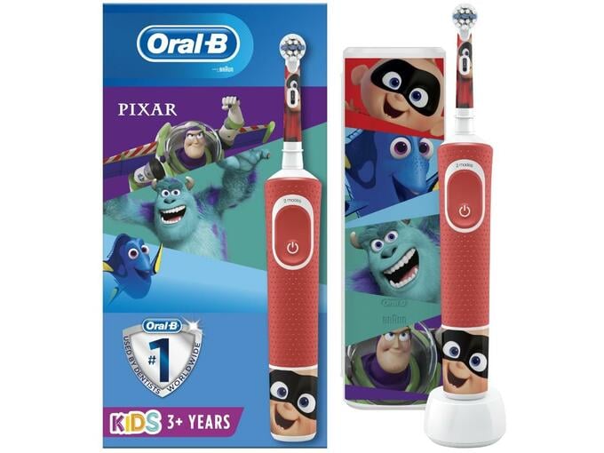 ORAL B otroška električna zobna ščetka + potovalni etui VITALITY KIDS Pixar D100 4210201314615