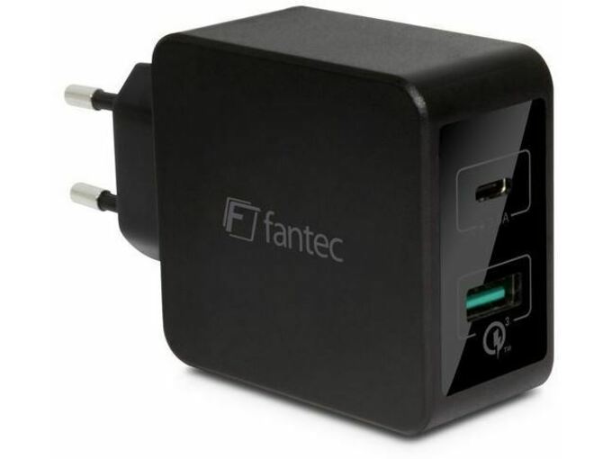 FANTEC Pretvornik USB - 220V 3A 1x USB 3.0 + 1x USB Tip C črn Quick Charge Fantec 1952