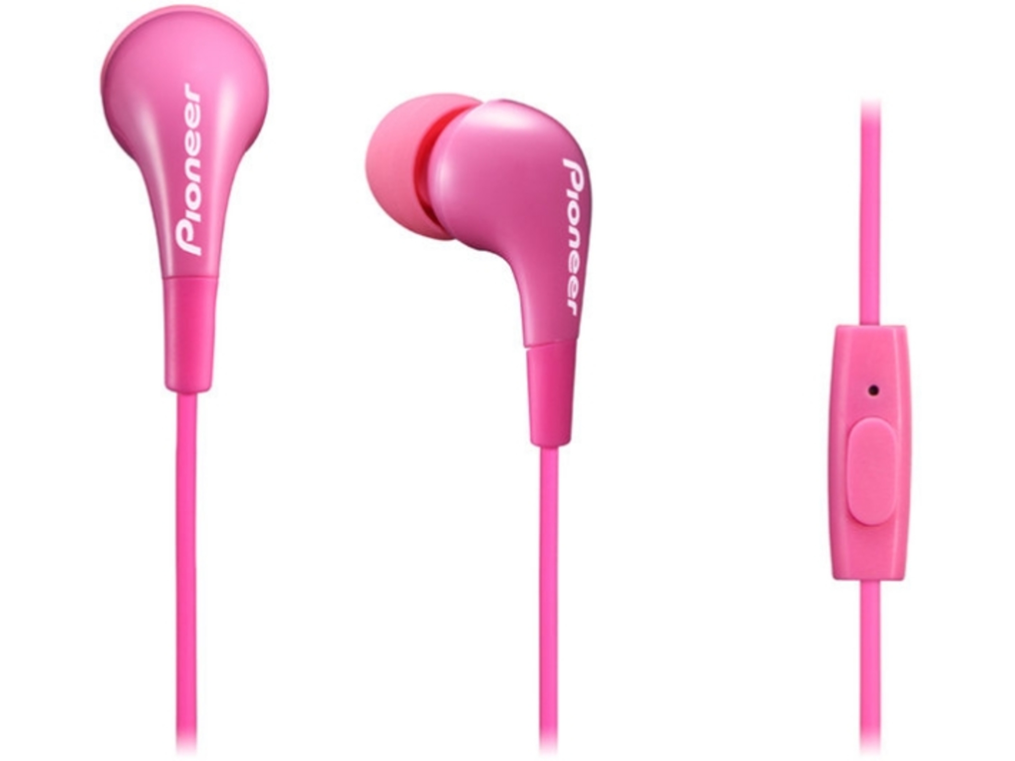 PIONEER ušesne slušalke z mikrofonom SE-CL502T-P roza