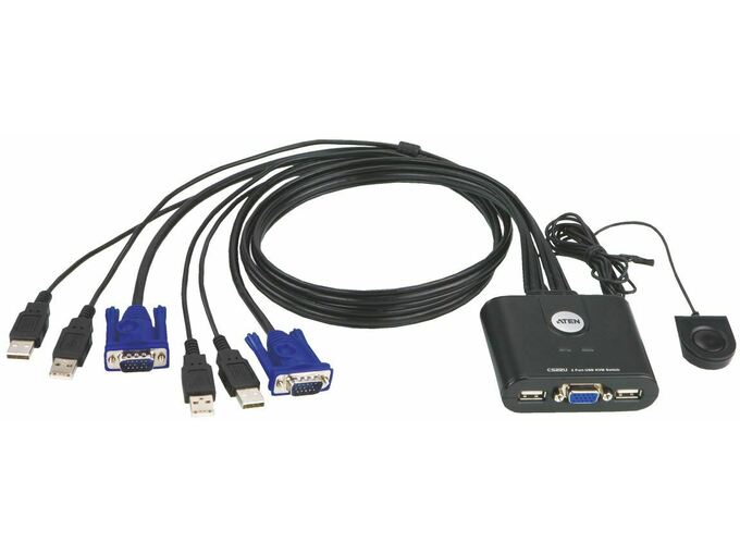 ATEN KVM stikalo 2:1 mini VGA/USB s kabli CS22U Aten CS22U-A7