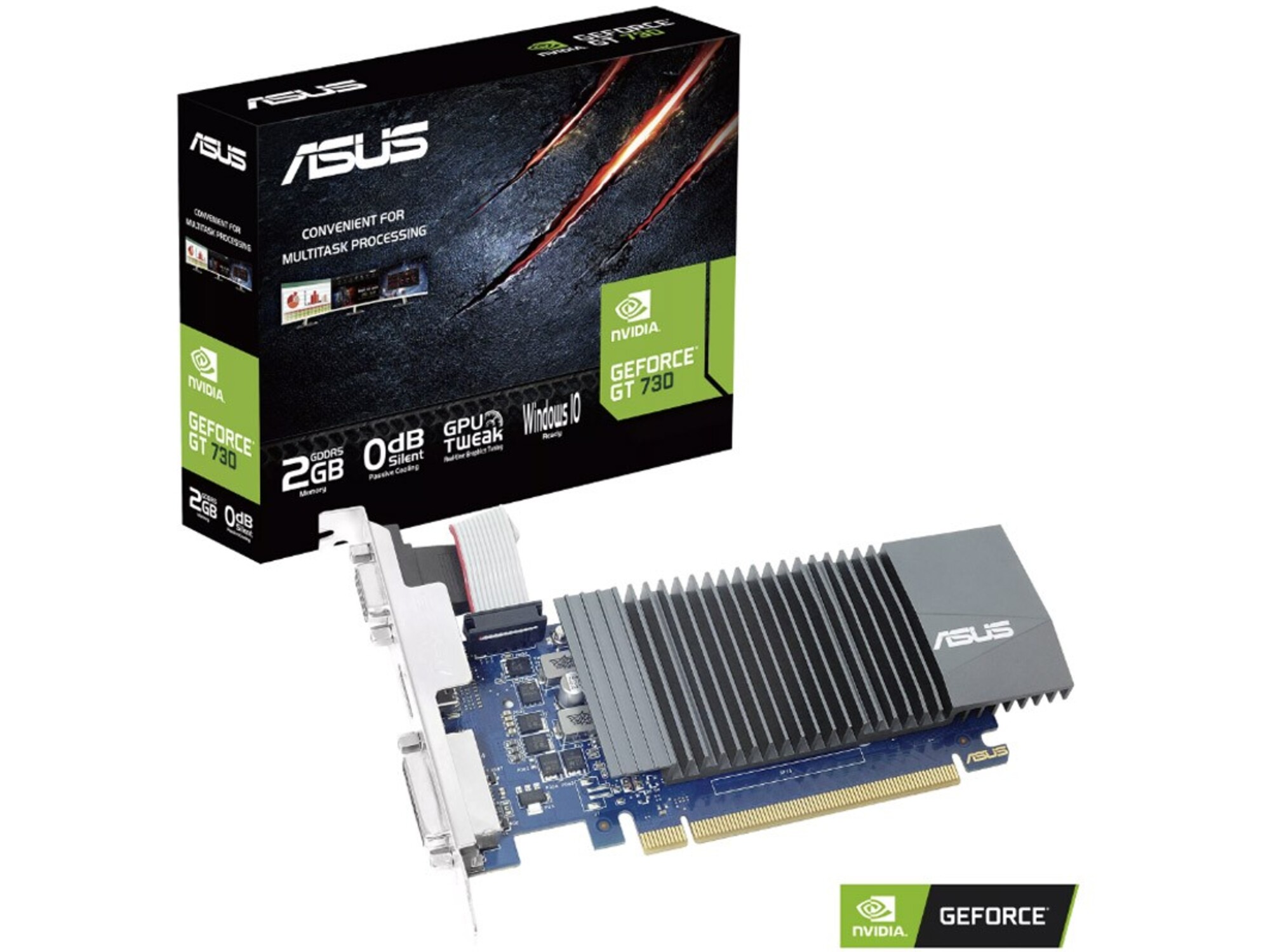 ASUS Geforce gt 730 2gb gddr5 silent low profile (gt730-sl-2gd5-brk-e) grafična kartica