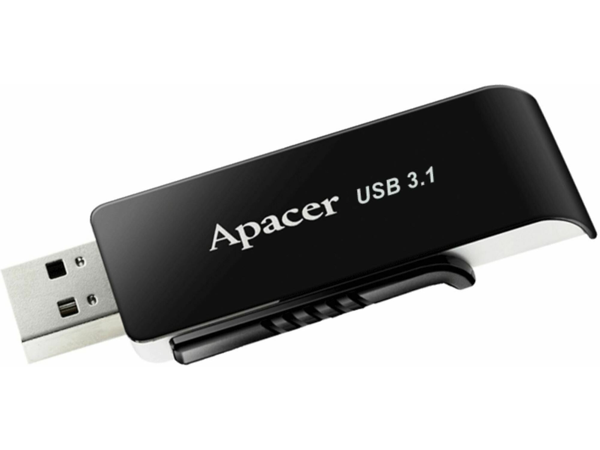APACER USB 3.1 ključ 32Gb AH350 APACER črno/bel AP32GAH350B-1
