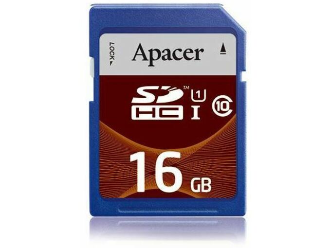 APACER Pomnilniška kartica SD HC 16GB APACER UHS-I Class 10 AP16GSDHC10U1-R