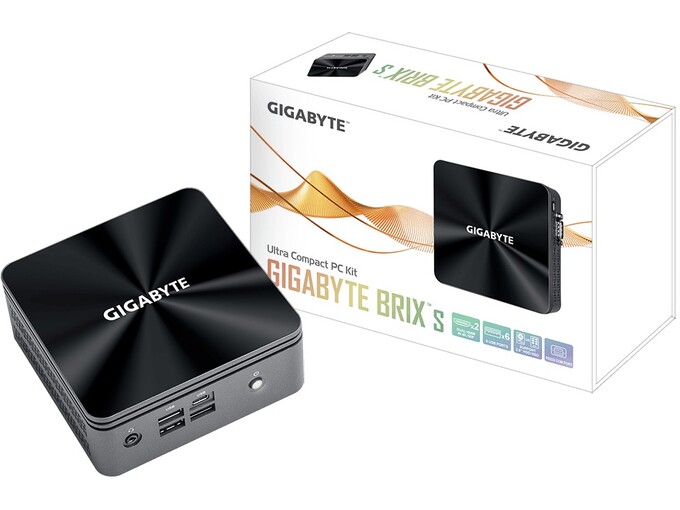 GIGABYTE GIGABYTE BRIX PC NUC kit i5 10210, 2.5/M.2, Wi-Fi+BT GB-BRI5H-10210