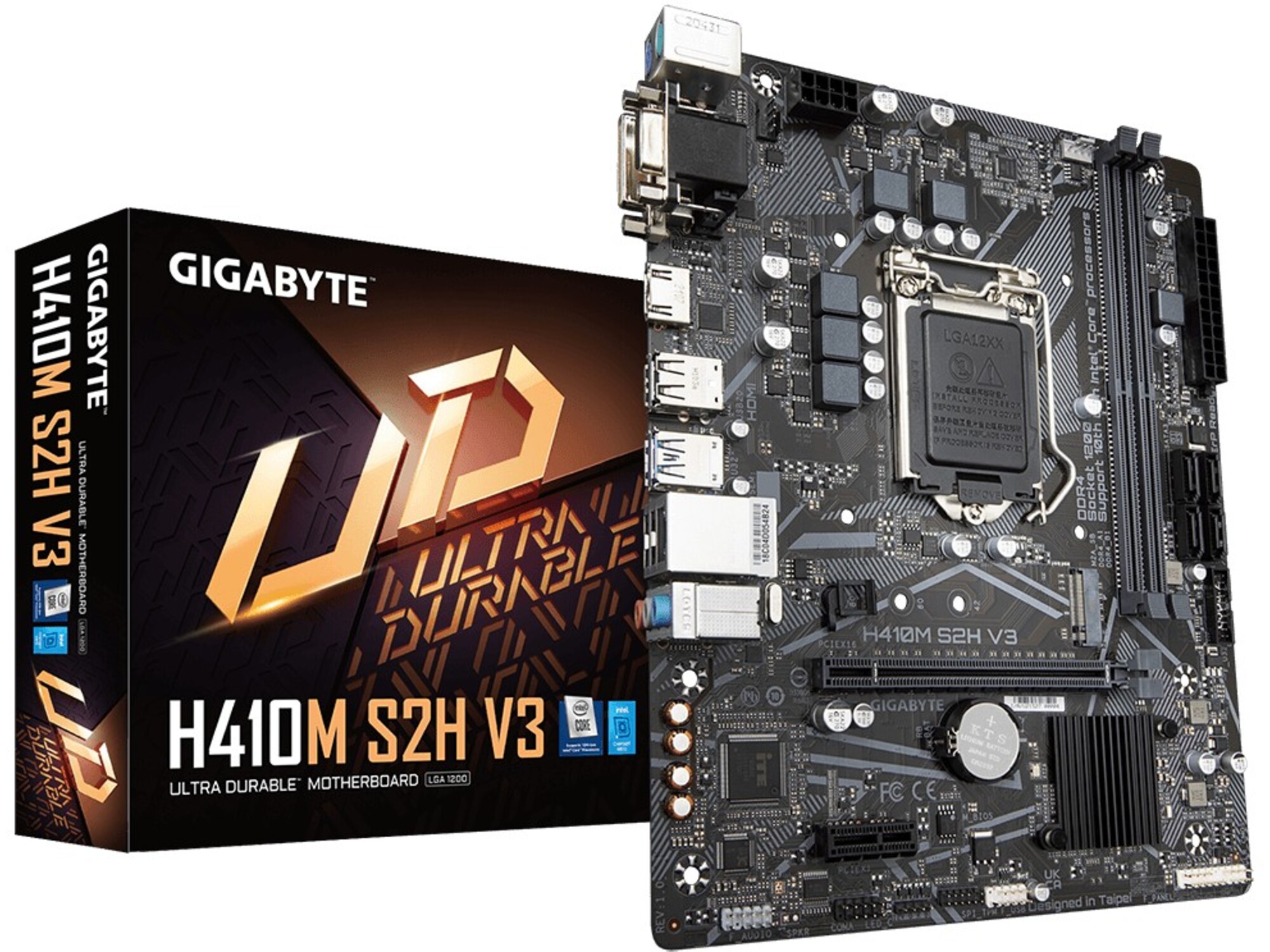 Gigabyte GIGABYTE H410M S2H V3, DDR4, SATA3, HDMI, USB3.2Gen1, LGA1200 mATX H410M S2H V3