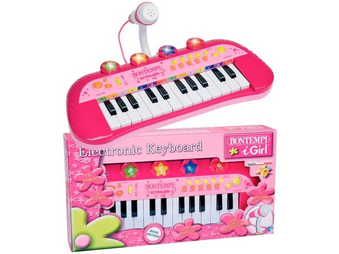Bontempi klaviature z mikrofonom roza 122971
