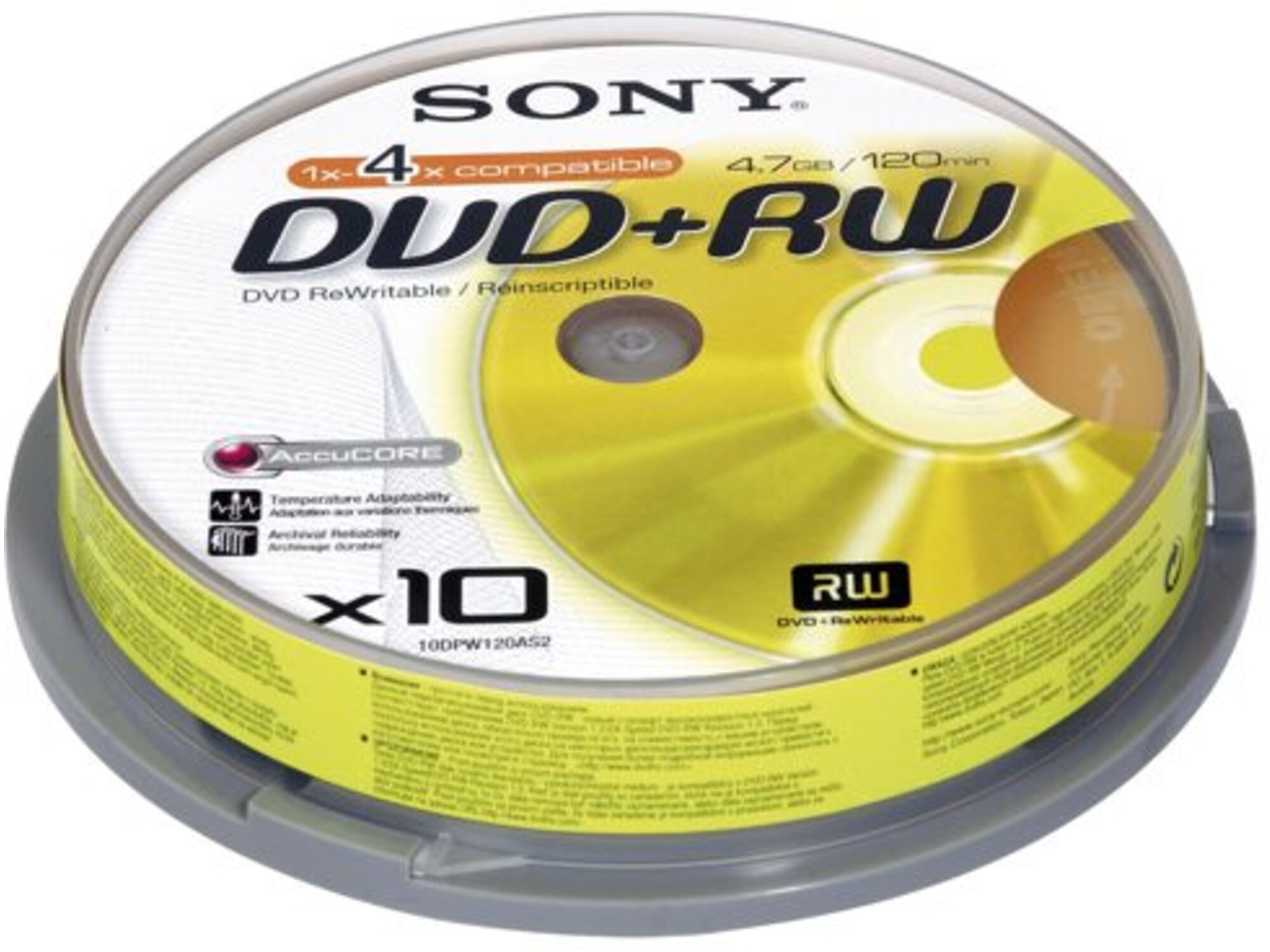 SONY DVD (+RW) nosilec podatkov 10DPW120ASP na osi 10/1