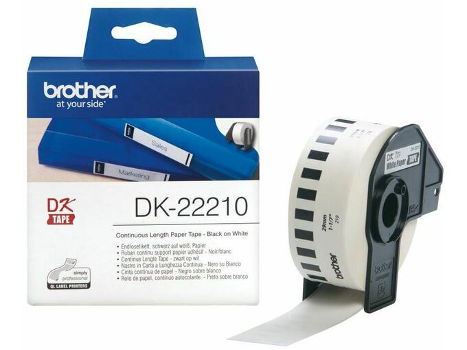 BROTHER BROTHER DK22210 termične neskončne nalepke - papir 29mm x 30,48m BRDK22210