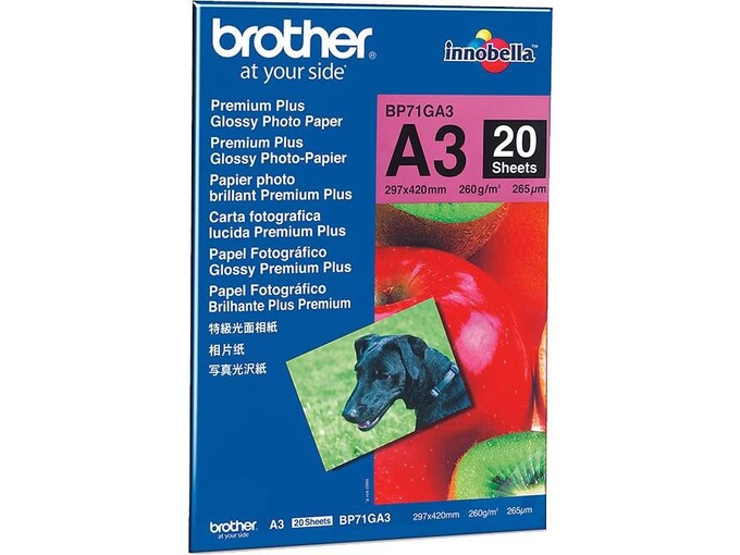 BROTHER foto papir glossy A3, 20 listov, 260g/m2 Inkjet BRBP71GA3