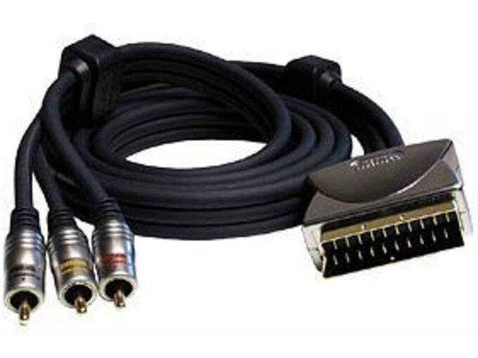 BANDRIDGE kabel 3xRCA M-SCART 1.5 m