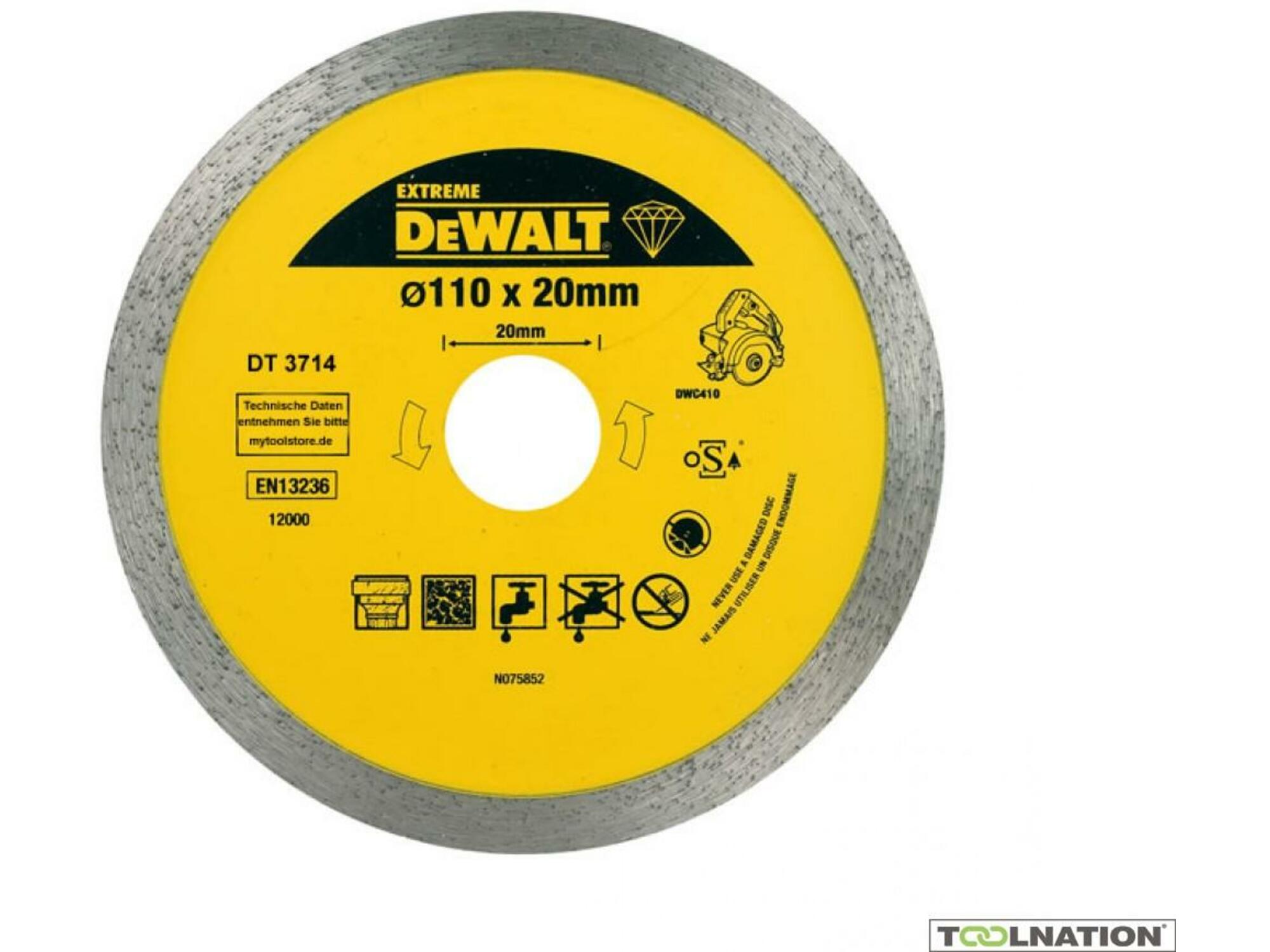 DeWALT rezalna plošča 110/20 mm DT3714