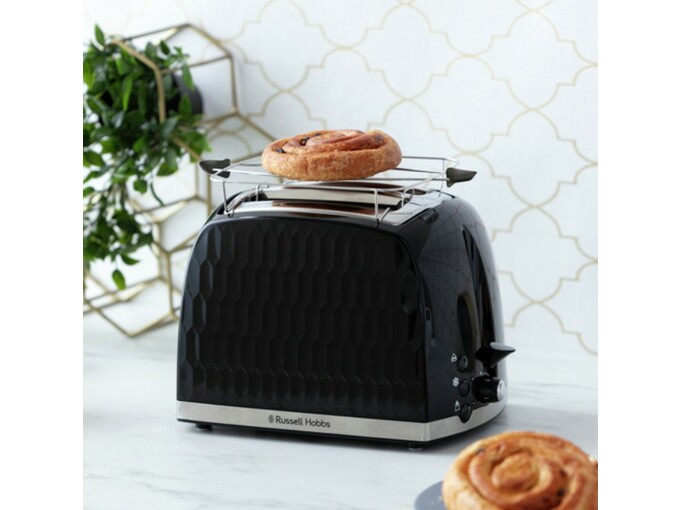 RUSSELL HOBBS toaster Honeycomb Black 2 Slice 26061-56