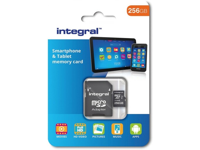 INTEGRAL spominska kartica z SD adapterjem 256GB (INMSDX256G10-90SPTAB)