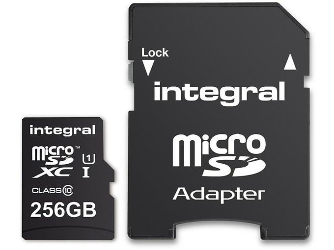 INTEGRAL spominska kartica z SD adapterjem 256GB (INMSDX256G10-90SPTAB)