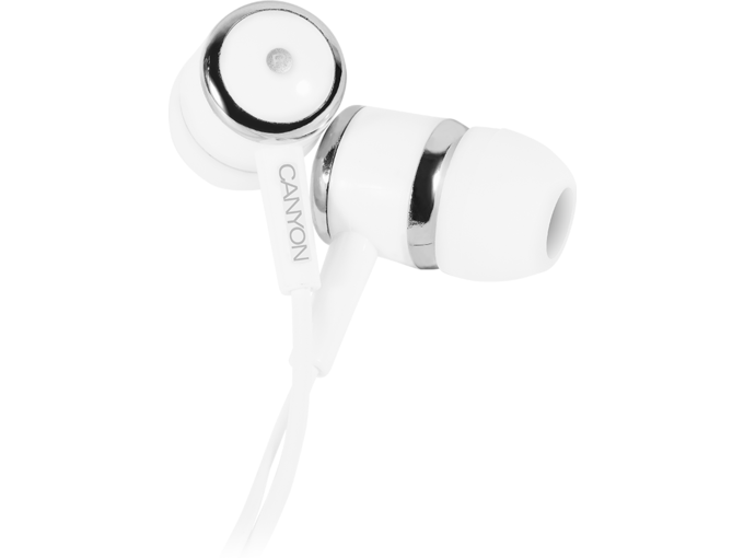 CANYON CANYON Stereo earphones with microphone, White CNE-CEPM01W