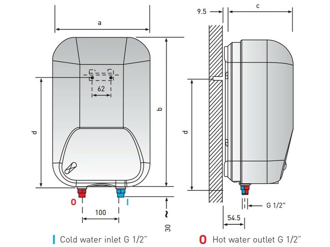 ARISTON pretočni grelnik vode - bojler ARKS 5 O nadpultni 3100525