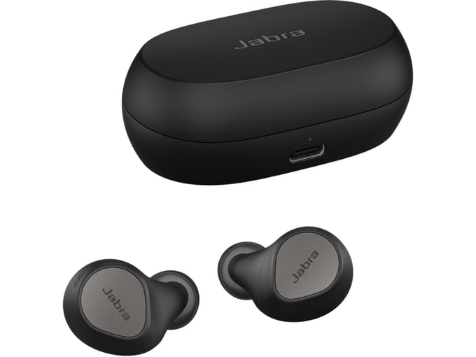 JABRA brezžične ušesne slušalke Elite 7 PRO + brezžični polnilec, titanium black 100-99172011-60