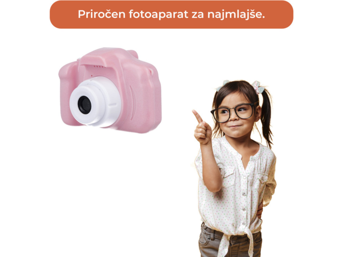 FOREVER otroški fotoaparat s kamero SKC-100 roza