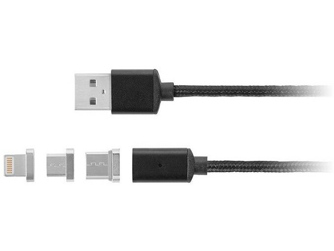 Kruger & Matz USB kabel micro USB, USB-C, Ilighting, 1m CC-0458