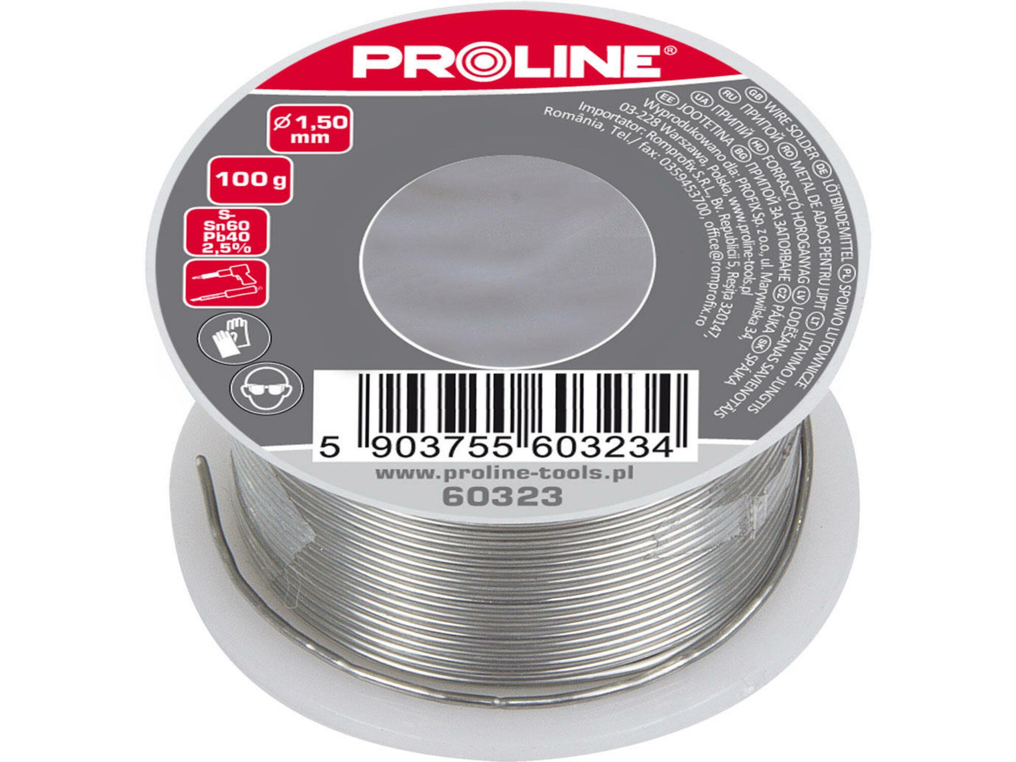 PROLINE žica za mehko spajanje PROFIX 60/40/2,5% DIA=0,56MM 100G 60325