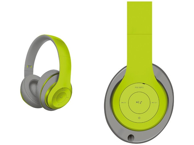 PLATINET naglavne Bluetooth slušalke + mikrofon Freestyle FH0916GG zeleno-sive