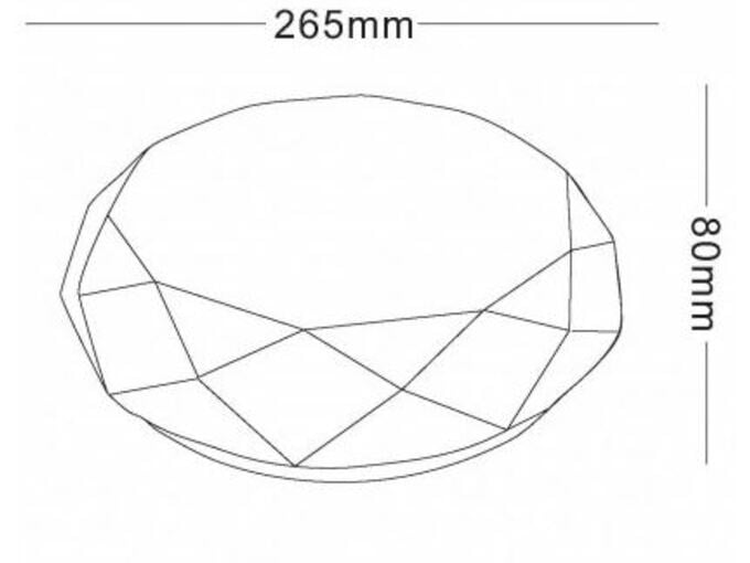 ASALITE stropna LED luč diamant, 12W STAR, 4000K, 900lm