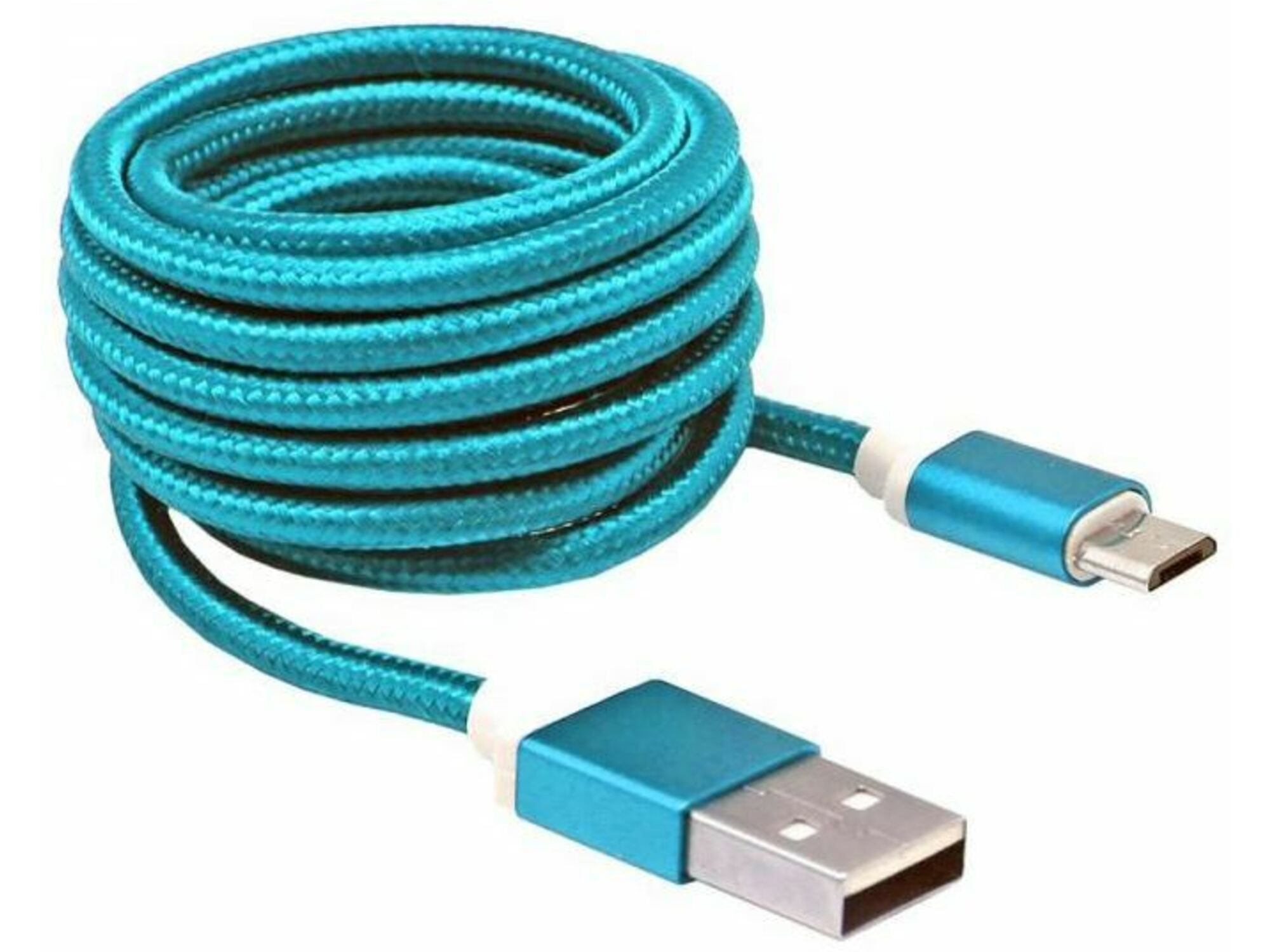 SBOX Kabel USB A-B mikro 1,5m SBOX bombažna zaščita, moder USB-10315BL
