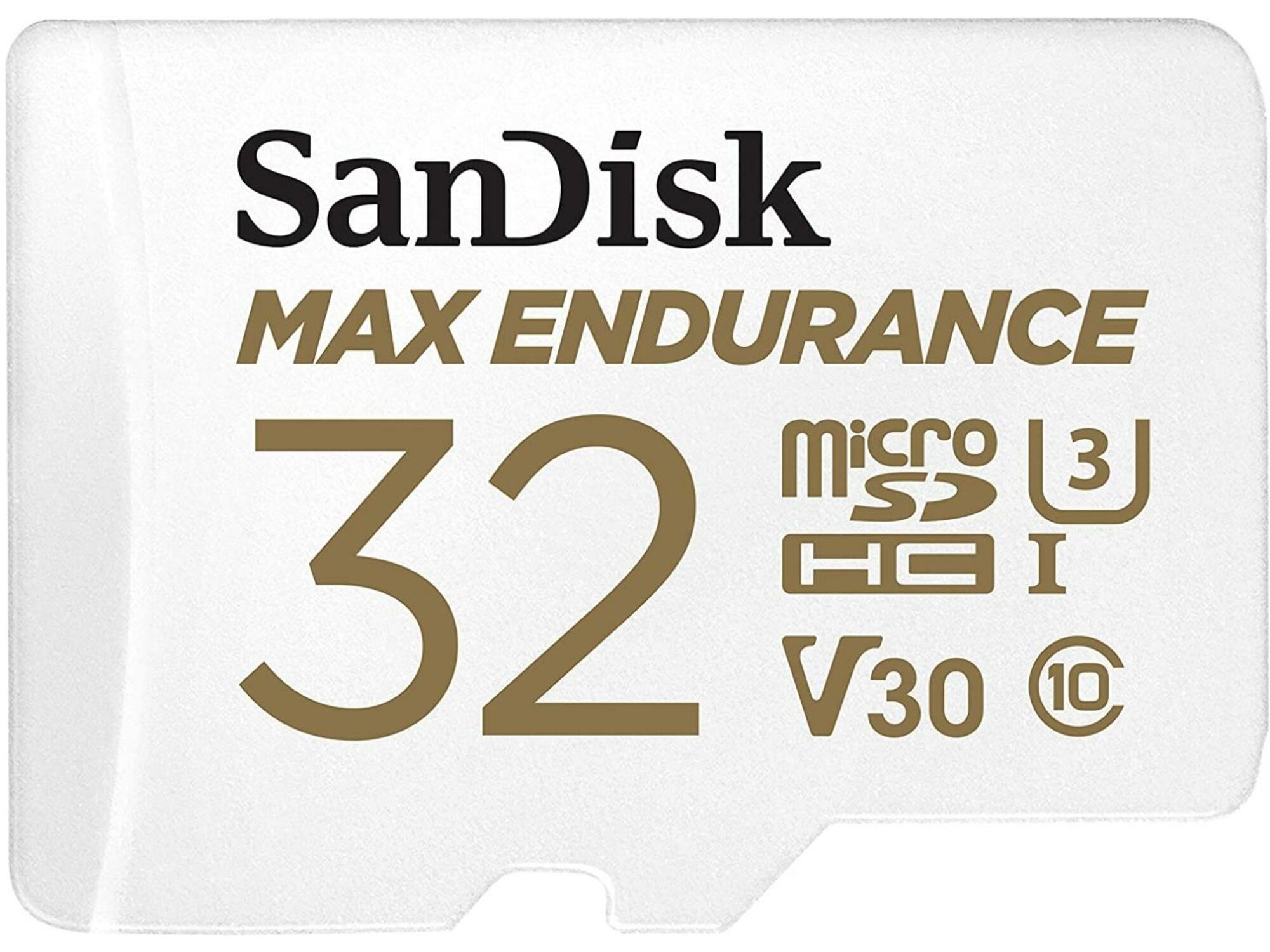 SANDISK SDHC SanDisk micro 32GB MAX ENDURANCE, 100/40MB/s, C10, U3, V30, adapter SDSQQVR-032G-GN6IA