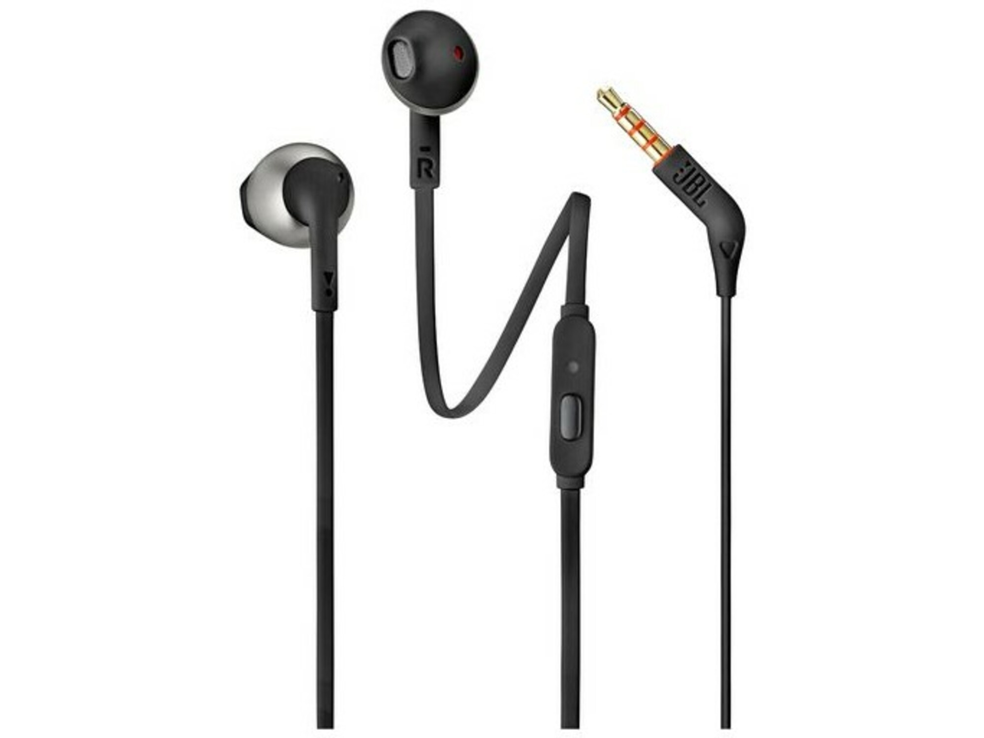 JBL ušesne slušalke z mikrofonom Tune 205, črna
