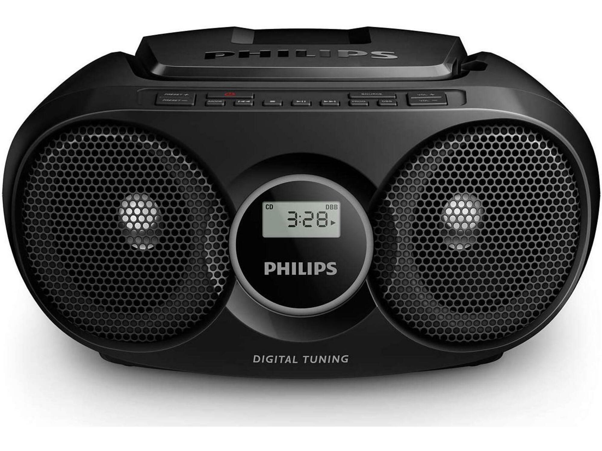 PHILIPS prenosni radio s CD predvajalnikom AZ215B črn