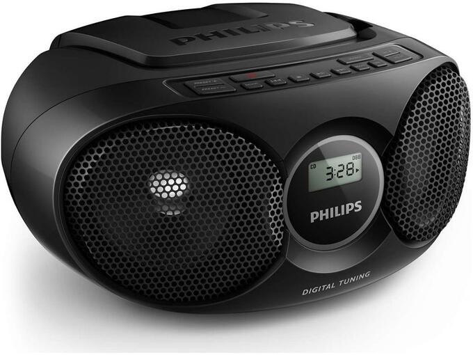 PHILIPS prenosni radio s CD predvajalnikom AZ215B črn