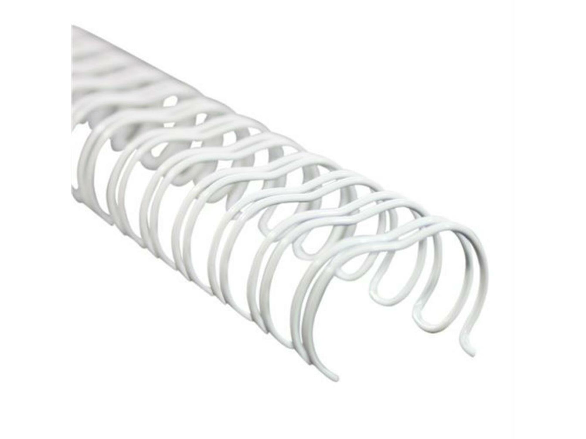 KLIPKO spirala za vezavo KLSZW064 žica 6,4 mm bele, 100 kos 3:1