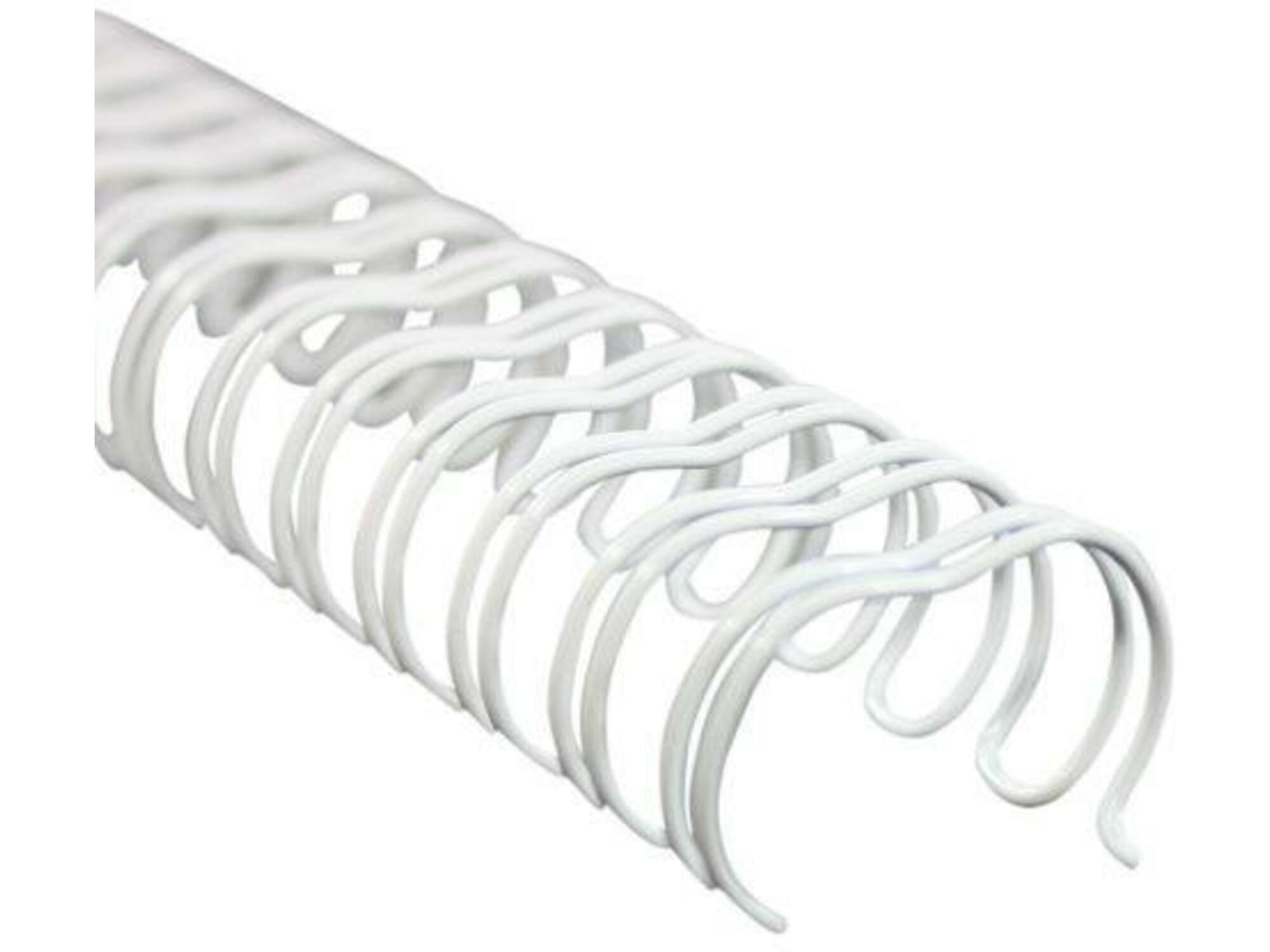 KLIPKO spirala za vezavo KLSZW143 žica 14,3 mm bele, 100 kos 3:1