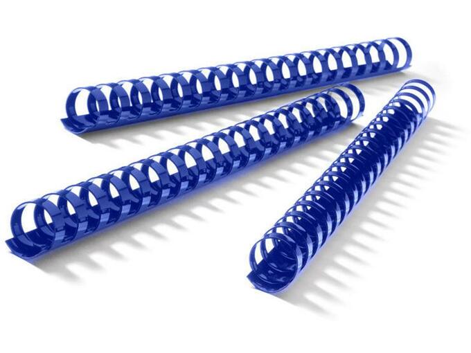 KLIPKO spirala za vezavo KLSL19 PVC 19 mm, modre, 100 kos