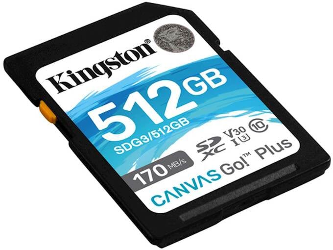 KINGSTON spominska kartica 512GB Canvas GO Plus SDG3/512GB