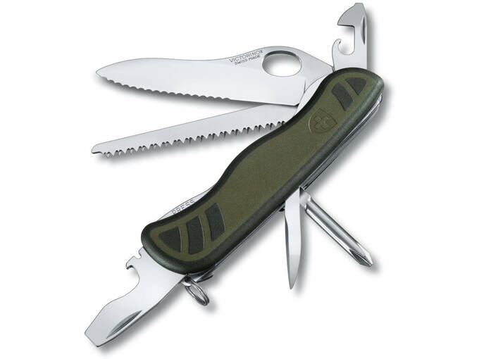 VICTORINOX žepni nož 0 8461 MWCH Official Swiss soldier&#39;s knife zelen/črn