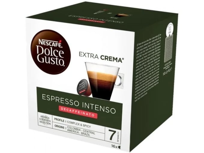 NESTLE kavne kapsule brez kofeina Dolce Gusto Espresso Intenso Decaffeinato, 3x16 kosov