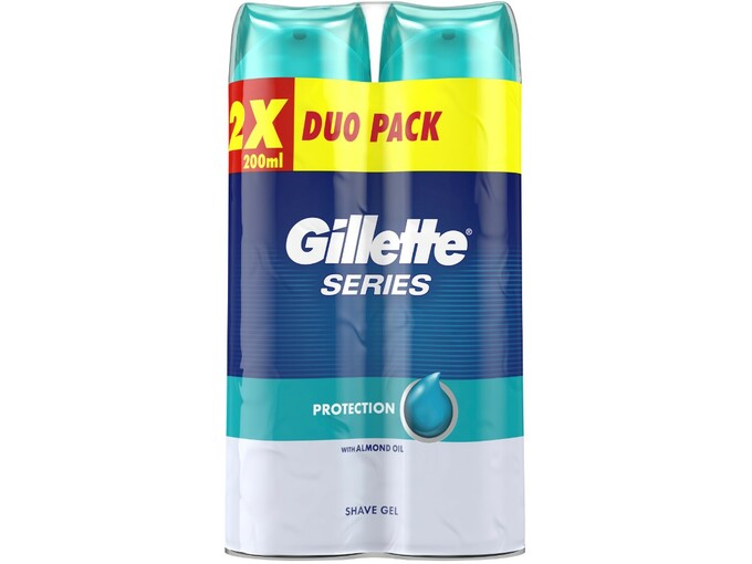 GILLETTE gel za britje Series Protection Duopack 2x200ml 7702018442409