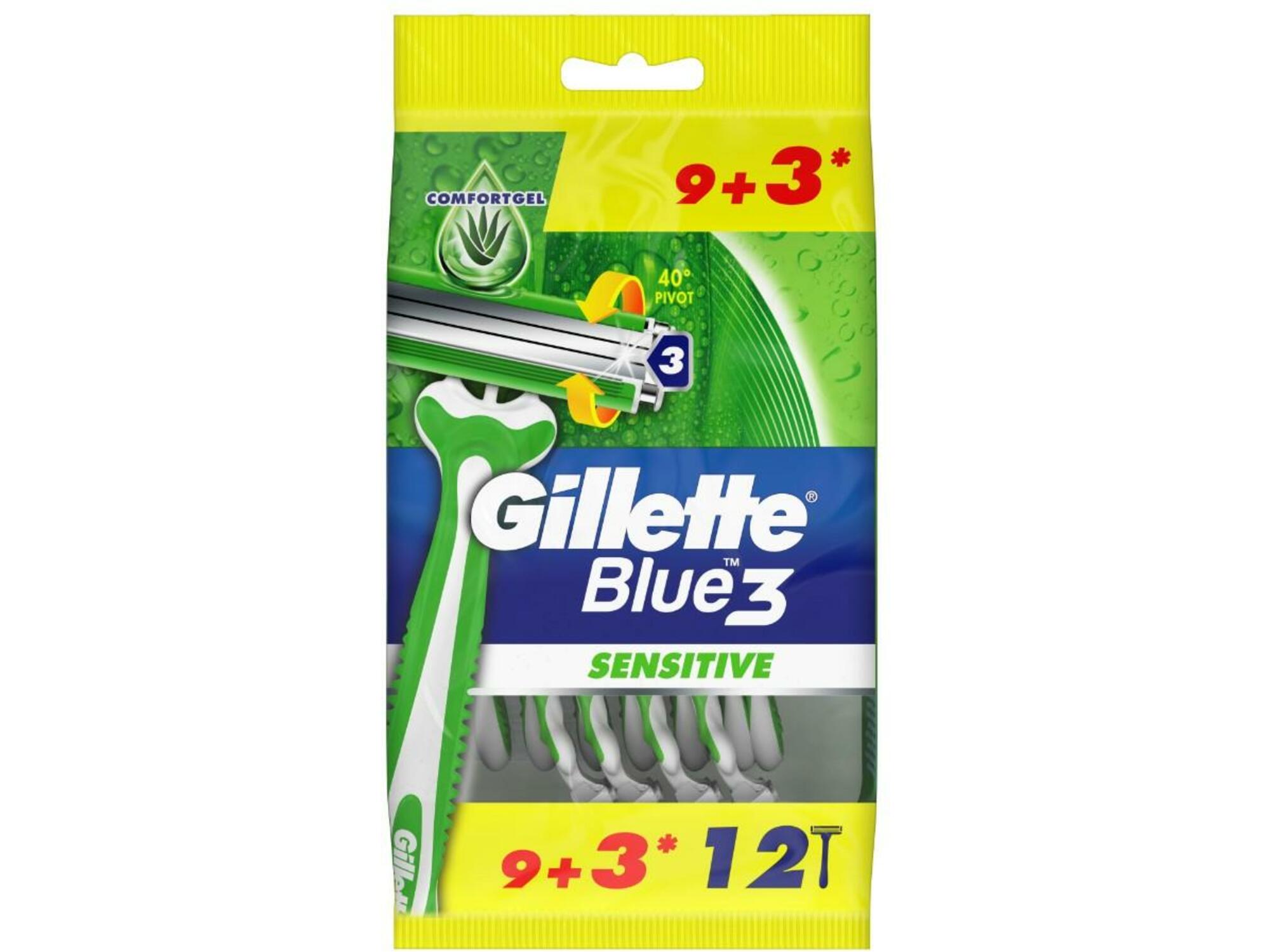 GILLETTE britvice za enkratno uporabo Blue3 Sensetive 9+3 7702018490646