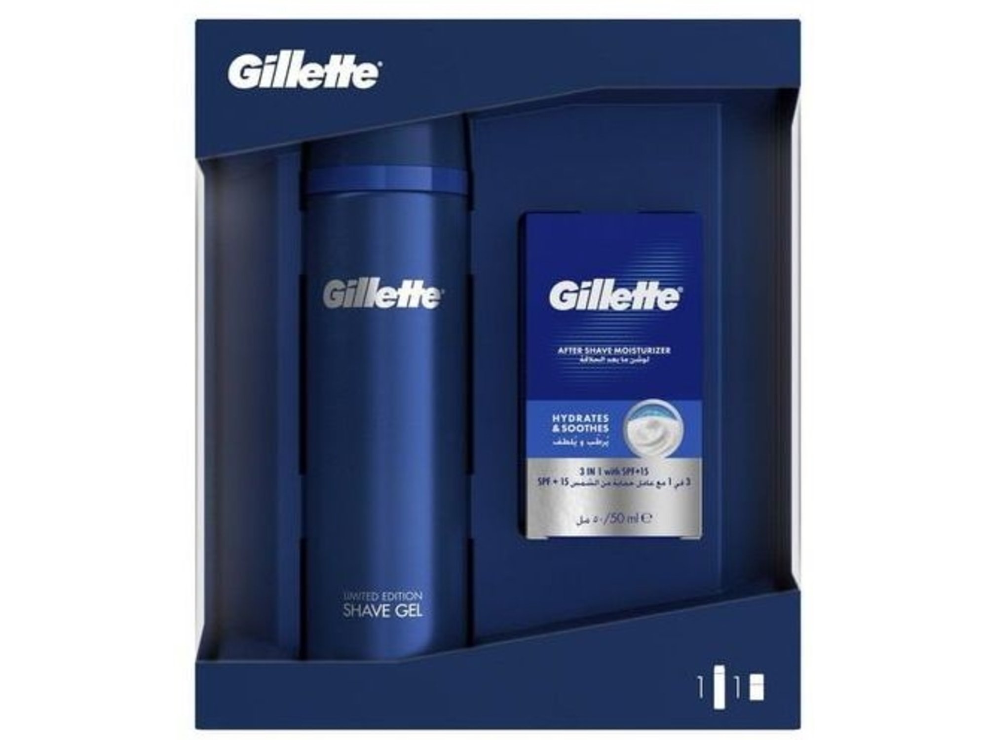 GILLETTE darilni set Fusion Sensitive gel in losjon 7702018509355