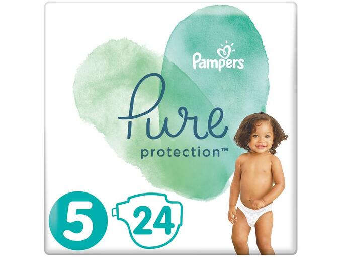 PAMPERS plenice Pure Protection, velikost 5, 11+ kg, 24 kos