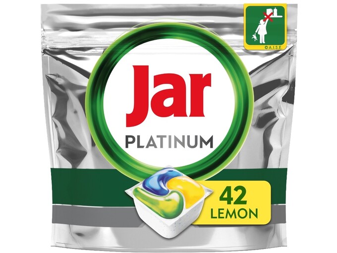JAR kapsule za strojno pomivanje posode, Platinum Lemon, 42 kos