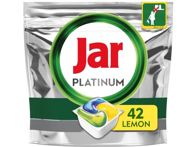 JAR kapsule za strojno pomivanje posode, Platinum Lemon, 42 kos