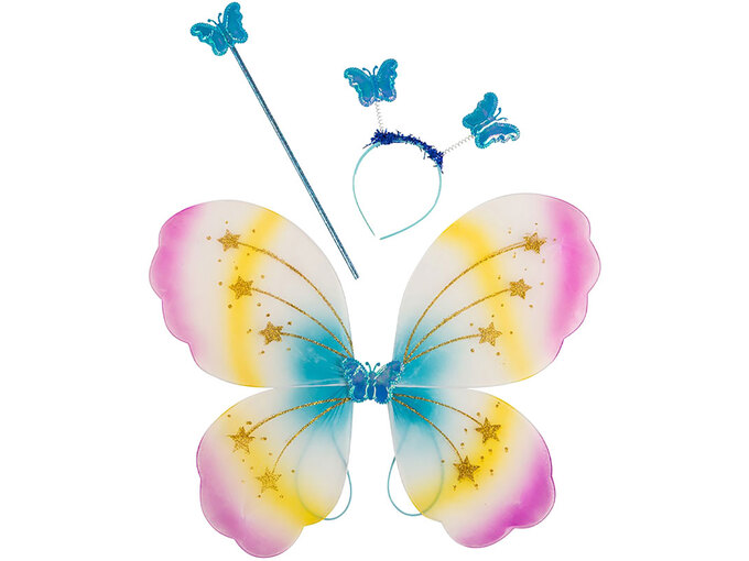 CARNIVAL TOYS barvna krila metulj z obročom in palico 360679