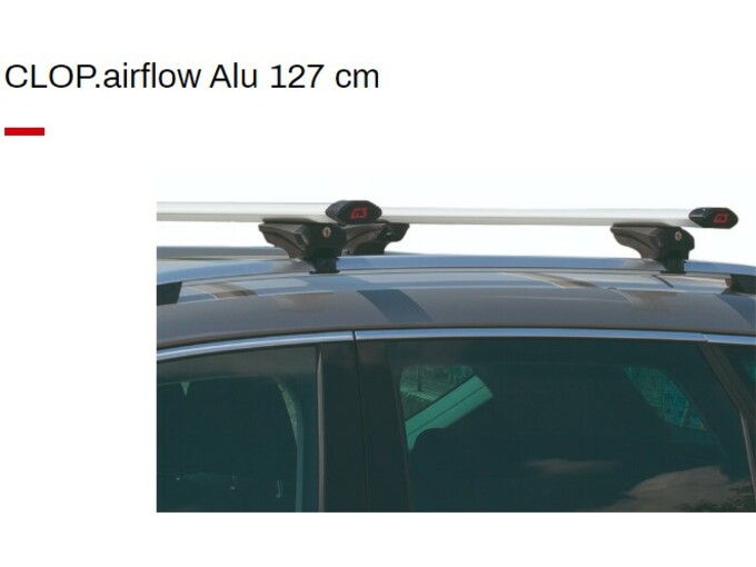 G3 SPA Strešni prtljažnik CLOP Airflow 64.230 aluminij (Al), palice 127 cm + noga