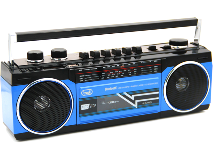 TREVI radijski kasetofon s tehnologijo Bluetooth RR 501 BT moder