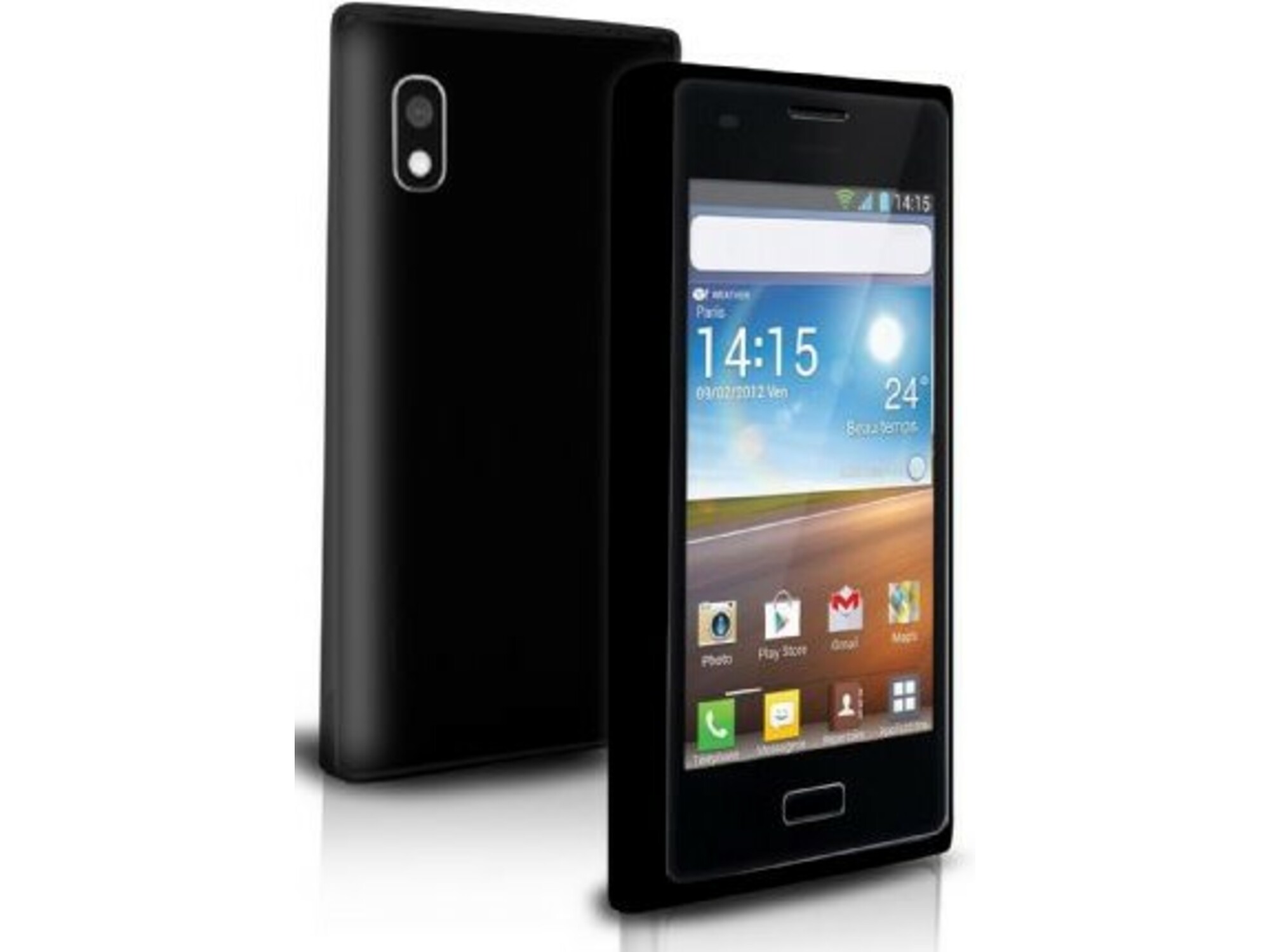 SBS Silikonski etui za LG Optimus L5, črne barve TE0PSEL5K