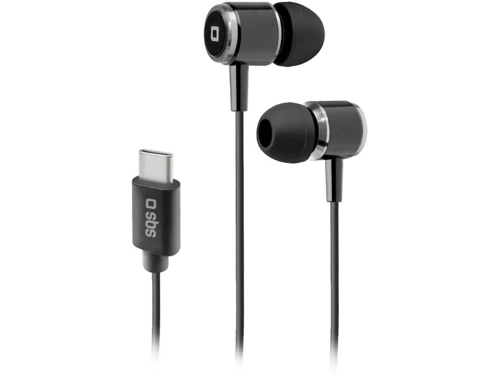 SBS ušesne slušalke USB-C TEEARTYCK črne