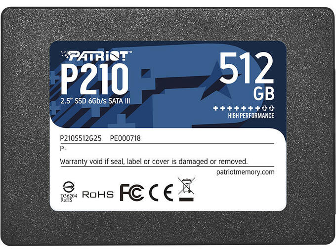 PATRIOT MEMORY Patriot P210/SSD disk/512 GB/SATA 6Gb/s P210S512G25