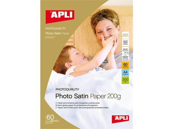 APLI foto papir Photo satin A4 200g 20 listov AP004453